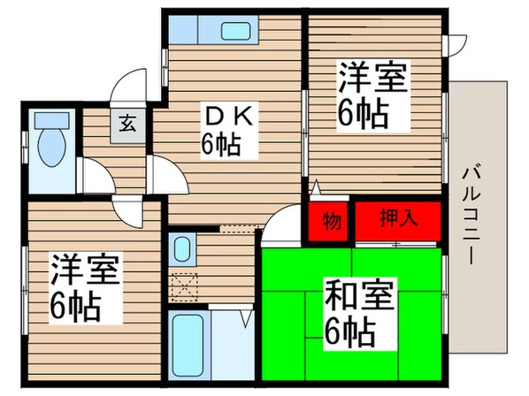 コスモハイツ西習志野の物件間取画像